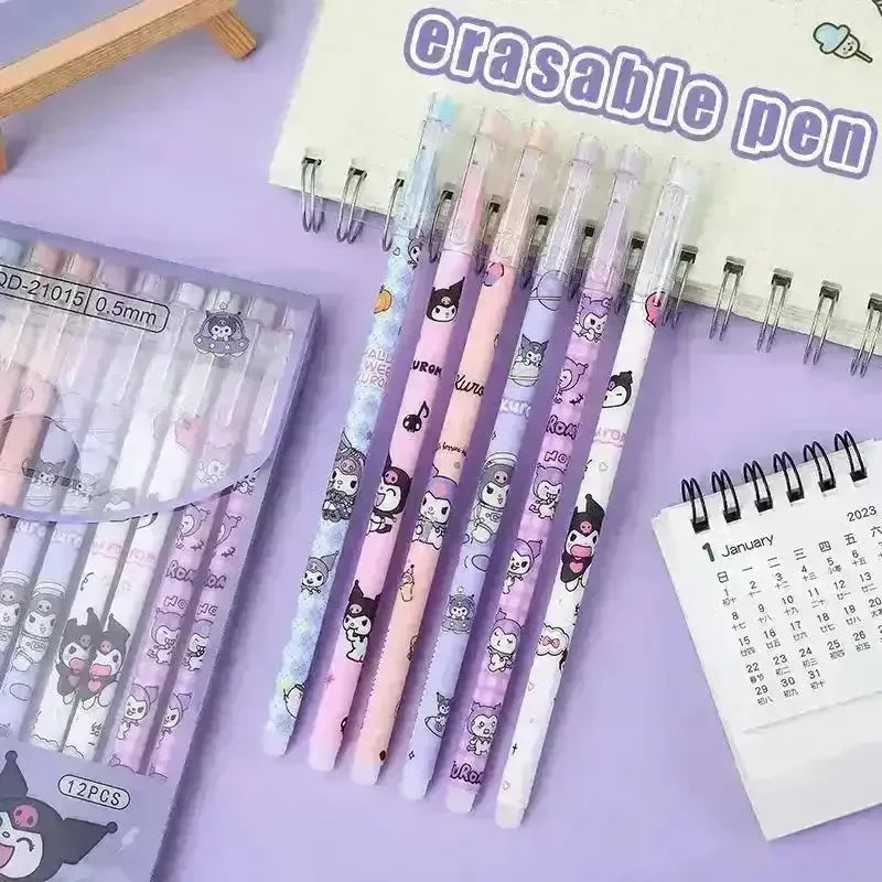 Sanrio Kuromi Design Erasable Pen (Set of 12) - Bear Hugs