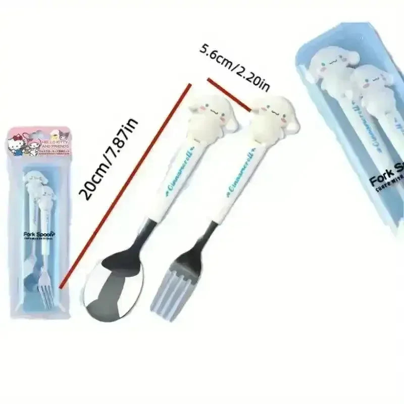 Sanrio Kuromi Hello Kitty Cinnamoroll Spoon Fork Set - Bear Hugs