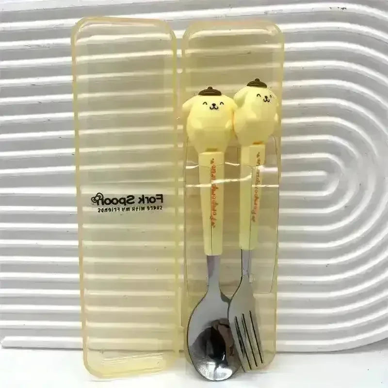 Sanrio Kuromi Hello Kitty Cinnamoroll Spoon Fork Set - Bear Hugs