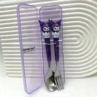 Sanrio Kuromi Hello Kitty Cinnamoroll Spoon Fork Set - Bear Hugs