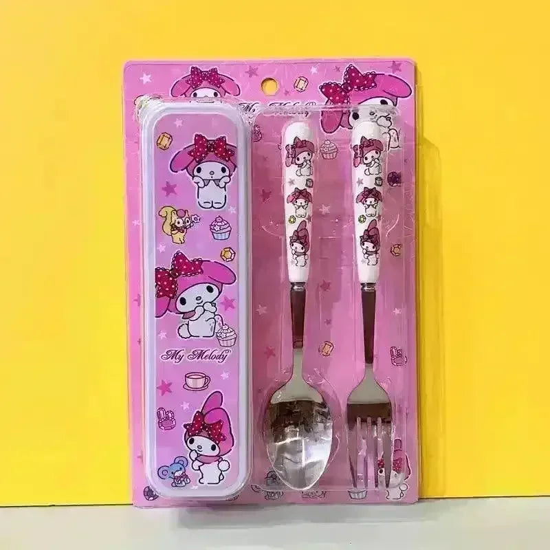 サンリオ Hello Kitty ボウルとスプーン セット Sanliou Kuromi Hello Kitty Cinnamoroll Tableware Set (2 Pcs)