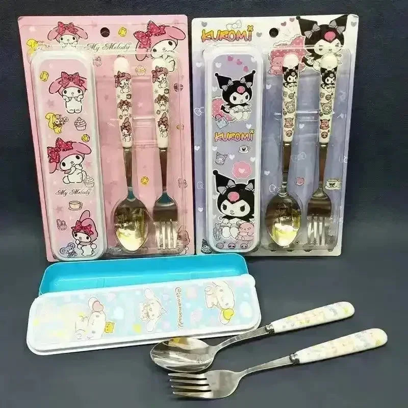 Sanliou Kuromi Hello Kitty Cinnamoroll Tableware Set (2 Pcs)