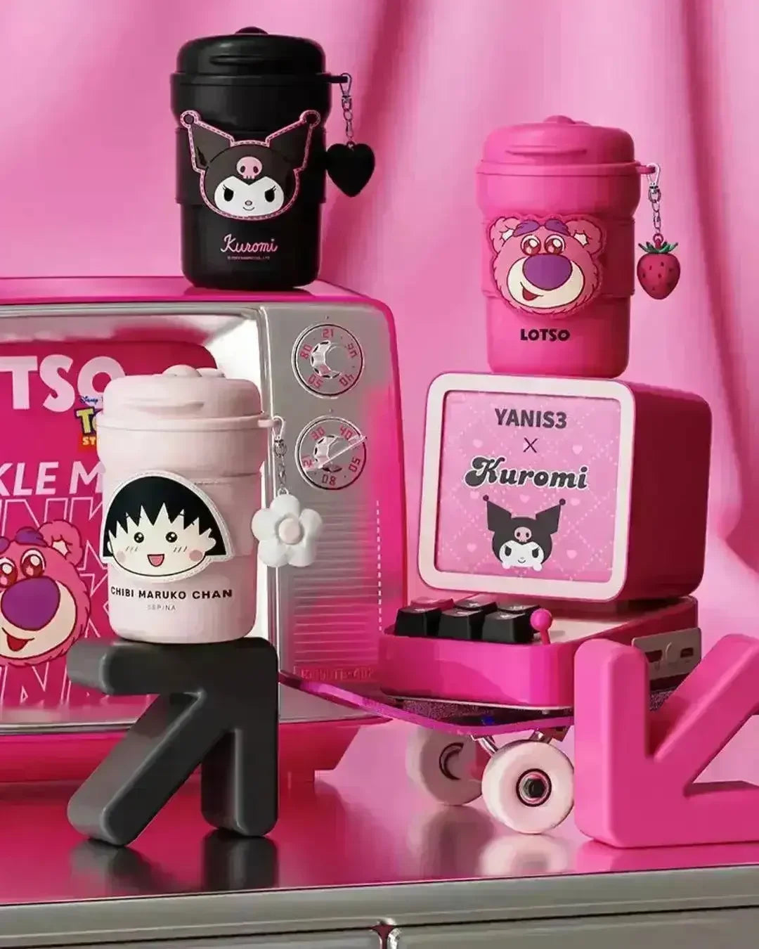 Sanrio Kuromi Lotso Maruko Chan Thermos Cup Gift Set (350 ml) - Bear Hugs