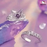 Sanrio Kuromi Love Promise Ring Set - Bear Hugs