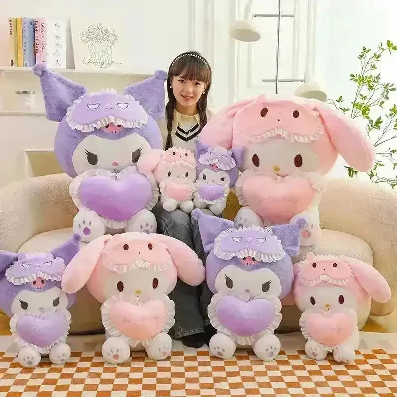 Sanrio Kuromi Melody Heart Plushies - Bear Hugs