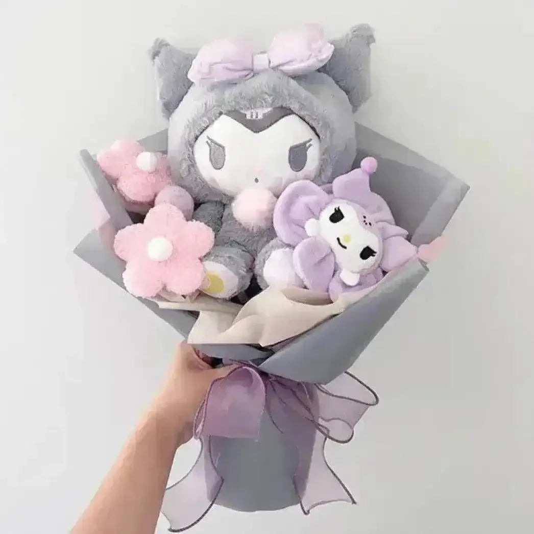 Sanrio My Melody Kuromi Purin Plush Pansy Bouquet - Bear Hugs