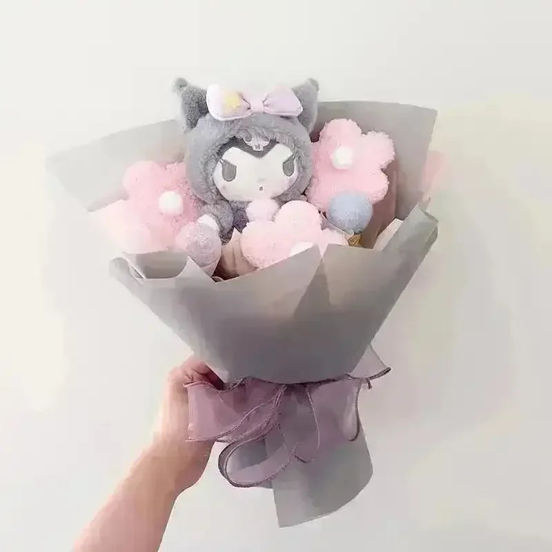 Sanrio My Melody Kuromi Purin Plush Pansy Bouquet - Bear Hugs