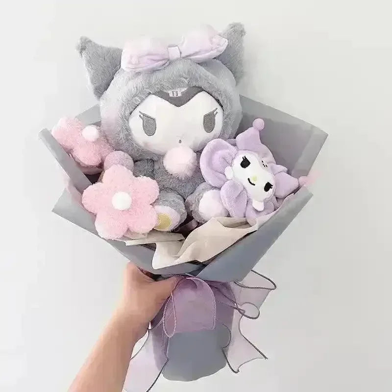 Sanrio My Melody Kuromi Purin Plush Pansy Bouquet - Bear Hugs