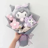 Sanrio My Melody Kuromi Purin Plush Pansy Bouquet - Bear Hugs