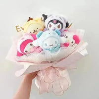 Sanrio My Melody Kuromi Purin Plush Pansy Bouquet - Bear Hugs