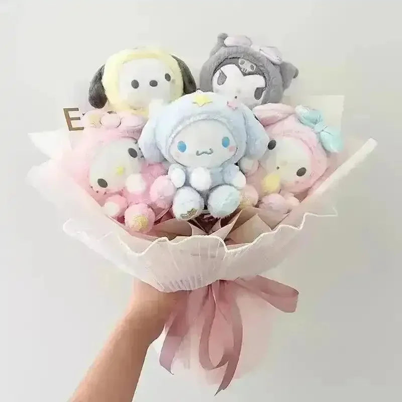 Sanrio My Melody Kuromi Purin Plush Pansy Bouquet - Bear Hugs