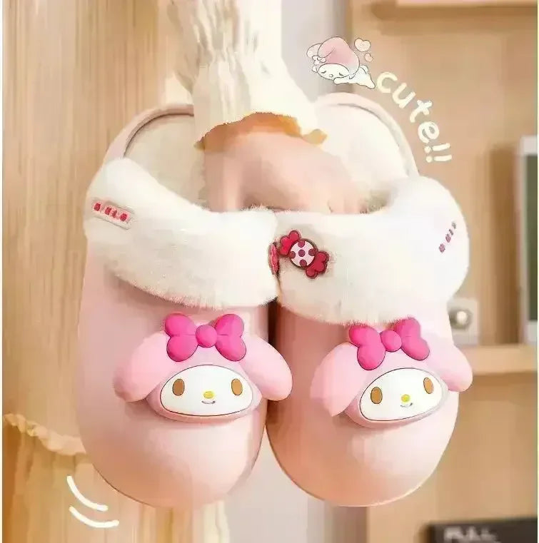 Sanrio Plush Thick-soled Slippers - Bear Hugs