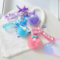 Sanrio Pom Pom Doll Face Keychains - Bear Hugs