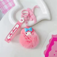 Sanrio Pom Pom Doll Face Keychains - Bear Hugs