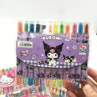 Sanrio Rainbow Crayon Set (12 Pcs) - Bear Hugs