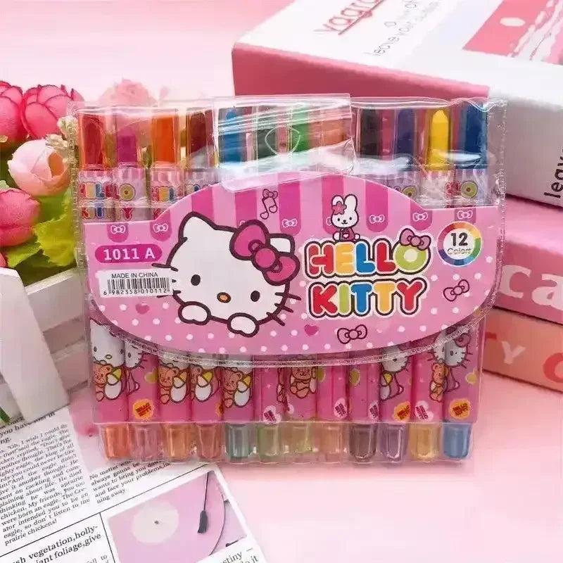 Sanrio Rainbow Crayon Set (12 Pcs) - Bear Hugs