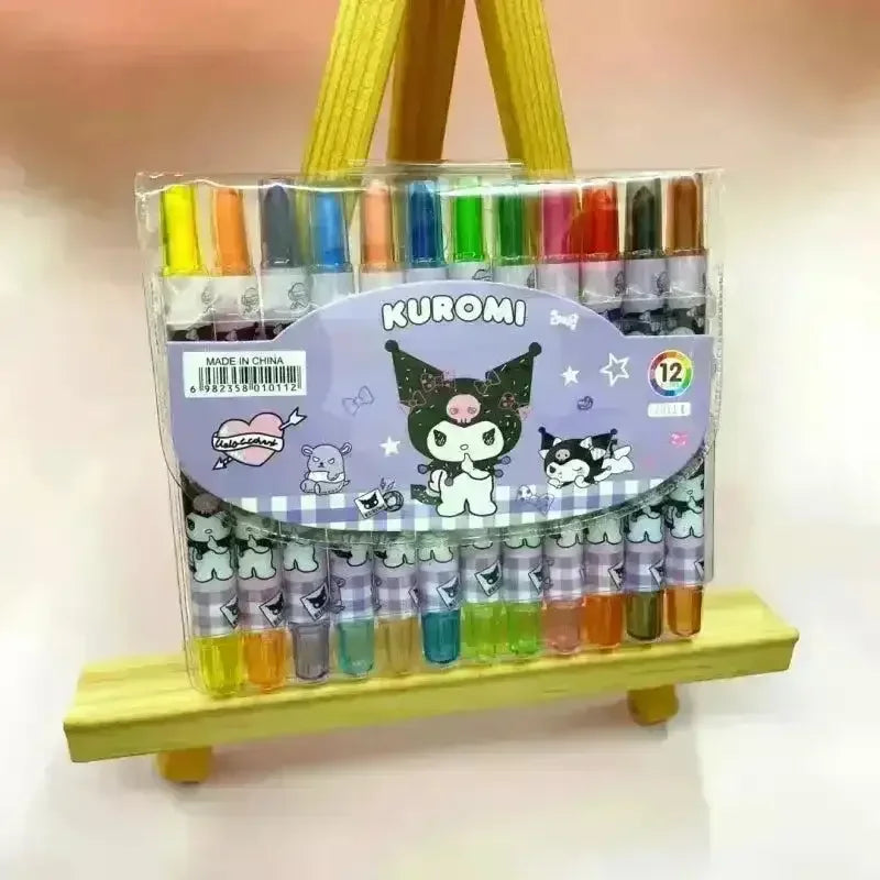 Sanrio Rainbow Crayon Set (12 Pcs) - Bear Hugs