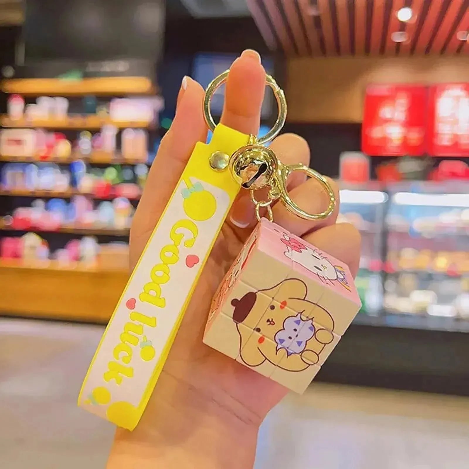 Sanrio Rubik's Cube Keychain - Bear Hugs