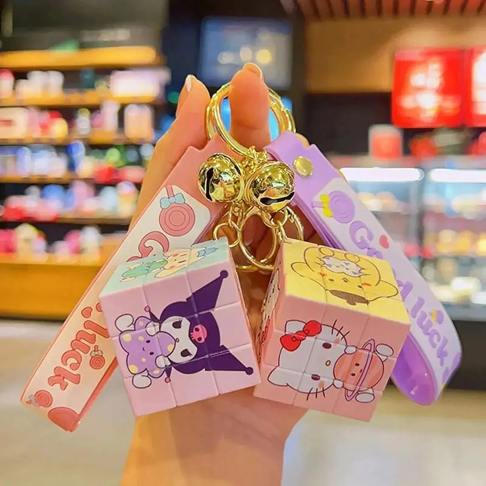 Sanrio Rubik's Cube Keychain - Bear Hugs
