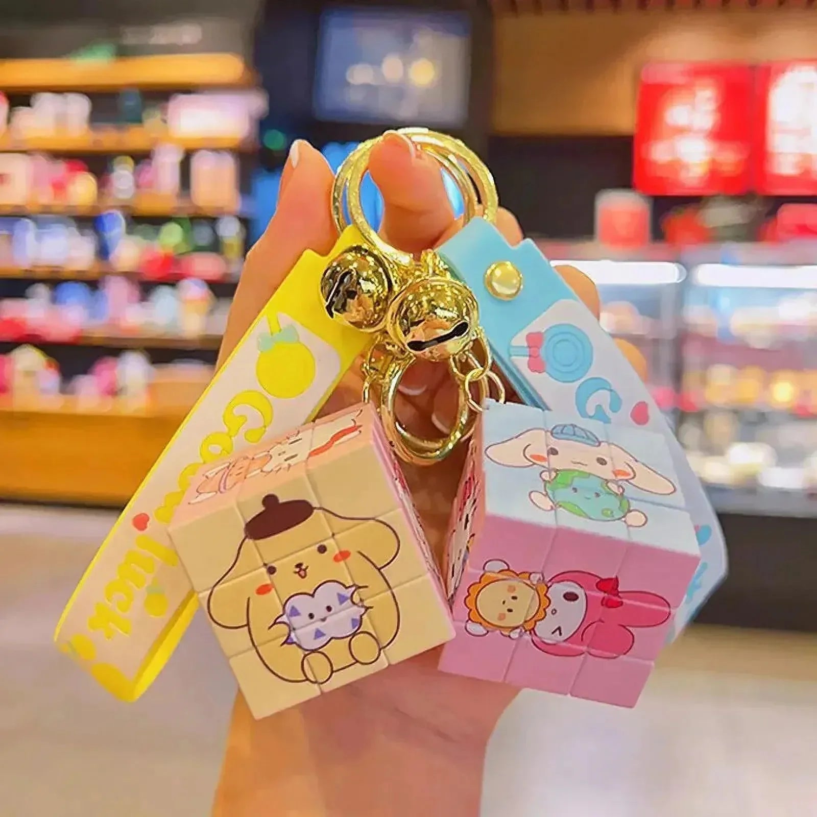 Sanrio Rubik's Cube Keychain - Bear Hugs