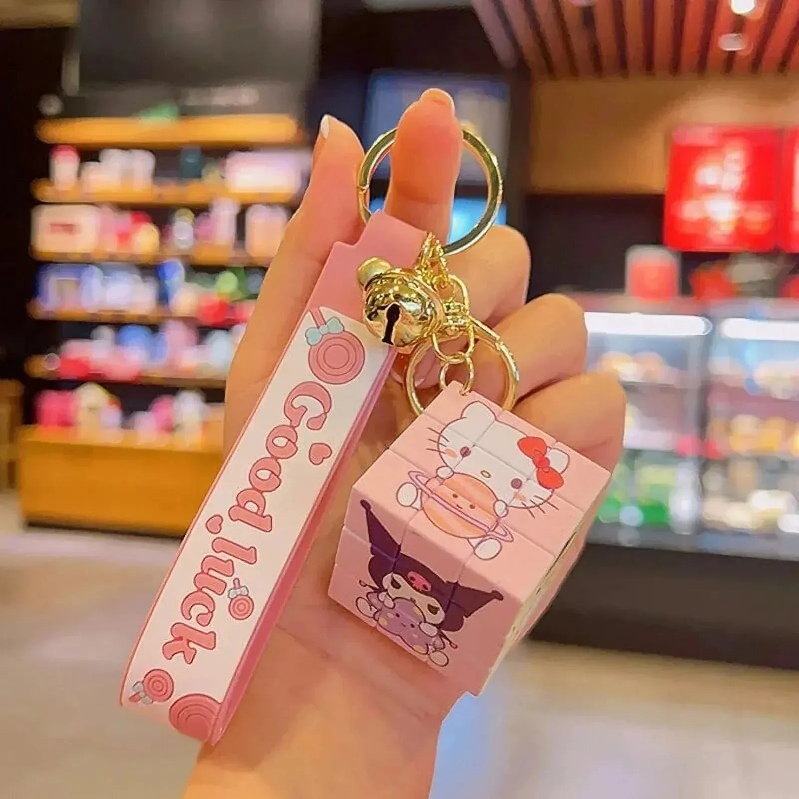 Sanrio Rubik's Cube Keychain - Bear Hugs