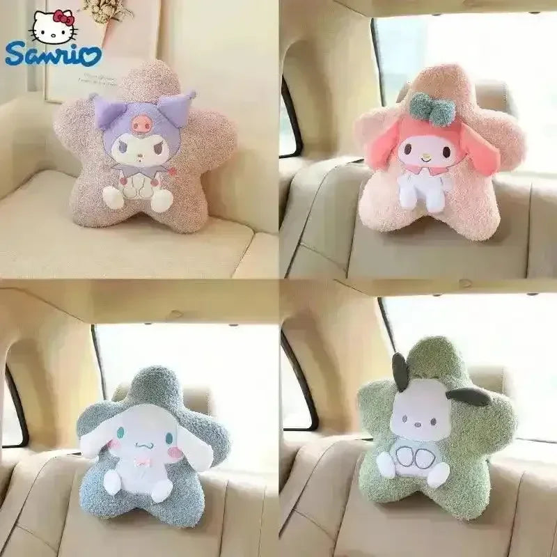 Sanrio Star Shaped Car Headrest and Back Plush Pillow - Bear Hugs