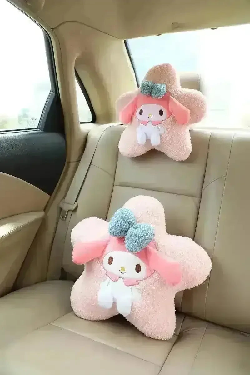 Sanrio Star Shaped Car Headrest and Back Plush Pillow - Bear Hugs