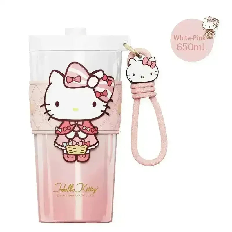 Sanrio Straw Thermos Cup (650 ml) - Bear Hugs