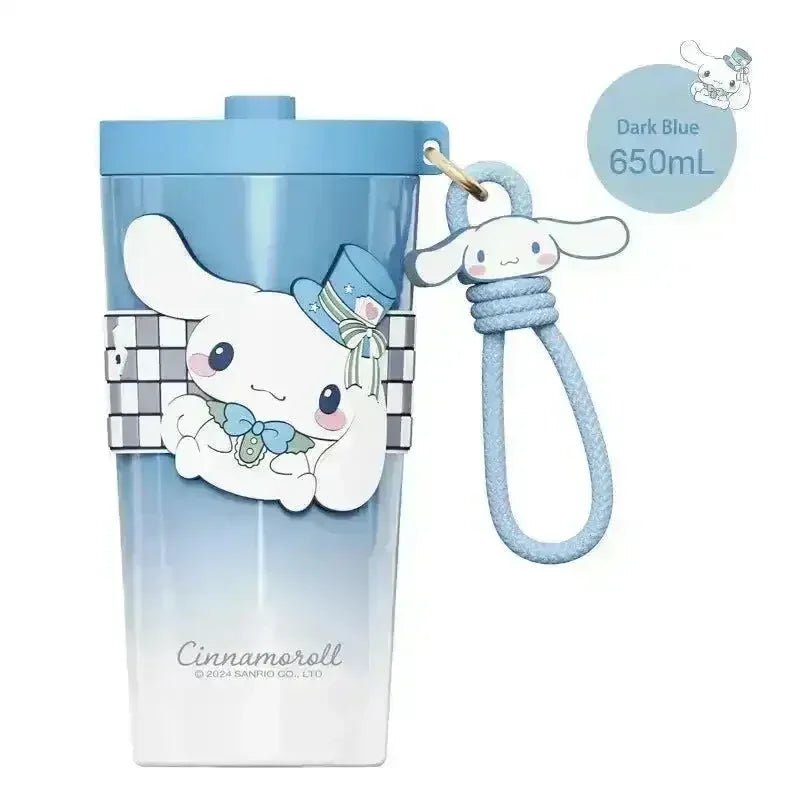 Sanrio Straw Thermos Cup (650 ml) - Bear Hugs