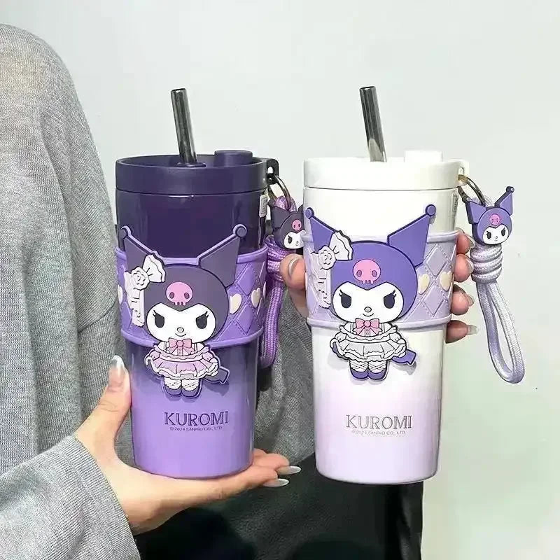 Sanrio Straw Thermos Cup (650 ml) - Bear Hugs