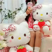 Sanrio Strawberry Hello Kitty Plushie - Bear Hugs