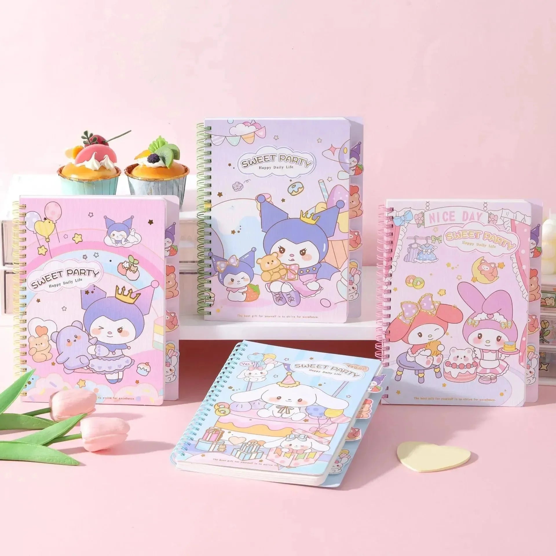 Sanrio Sweet Party Coiled A5 Notebook - Bear Hugs