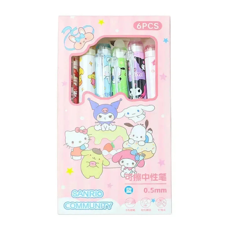 Sanrio Themed Erasable Gel Pen (Set Of 6) - Bear Hugs
