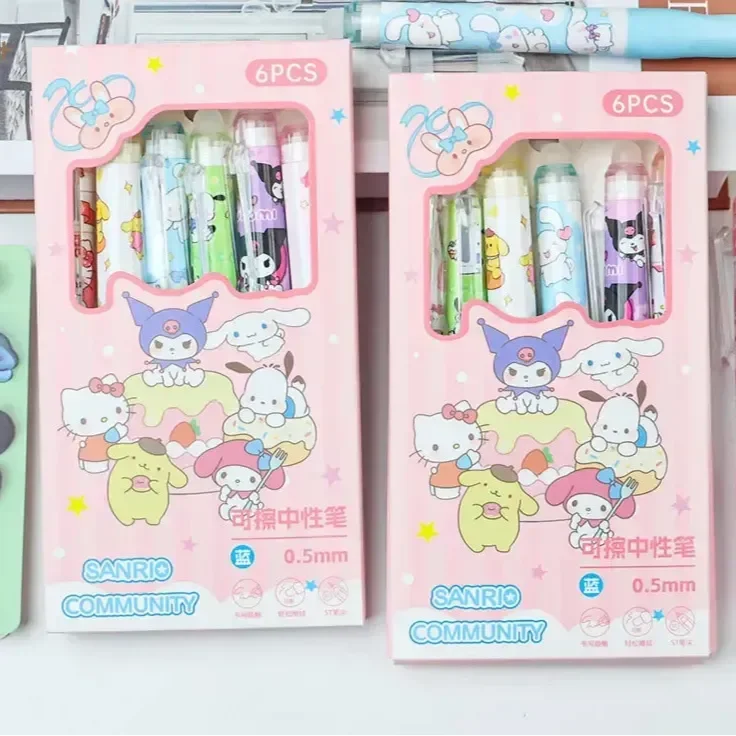 Sanrio Themed Erasable Gel Pen (Set Of 6) - Bear Hugs