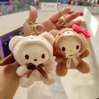 Sanrio Winter Ready Plush Keychains - Bear Hugs