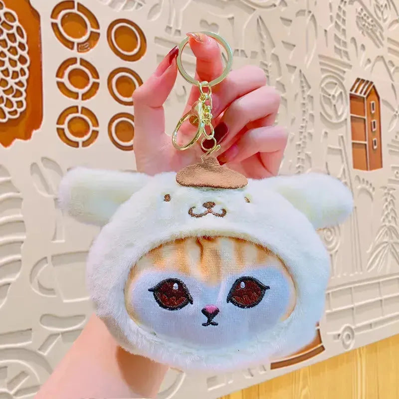 Sanrio x Mofusand Face Shot Plush Keychain - Bear Hugs