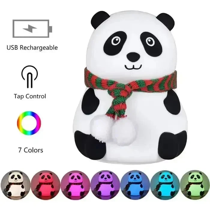 Scarf Panda Glow Silicon Lamp - Bear Hugs