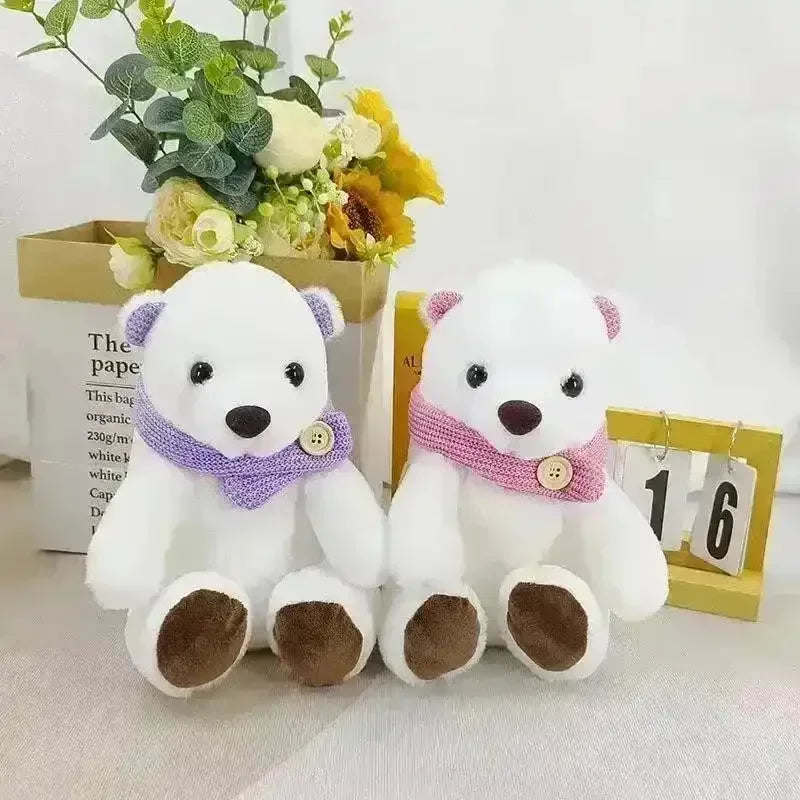 Scarf Polar Bear Plushie (20 cm) - Bear Hugs