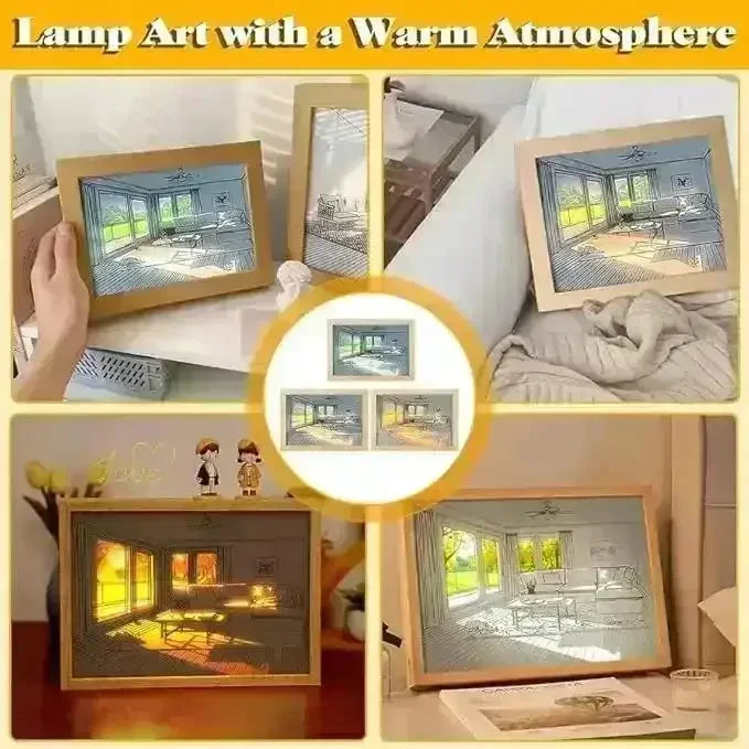 Scenic Portrait Painting Lamp - Bear Hugs