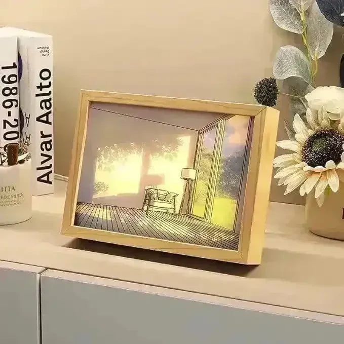 Scenic Portrait Painting Lamp - Bear Hugs