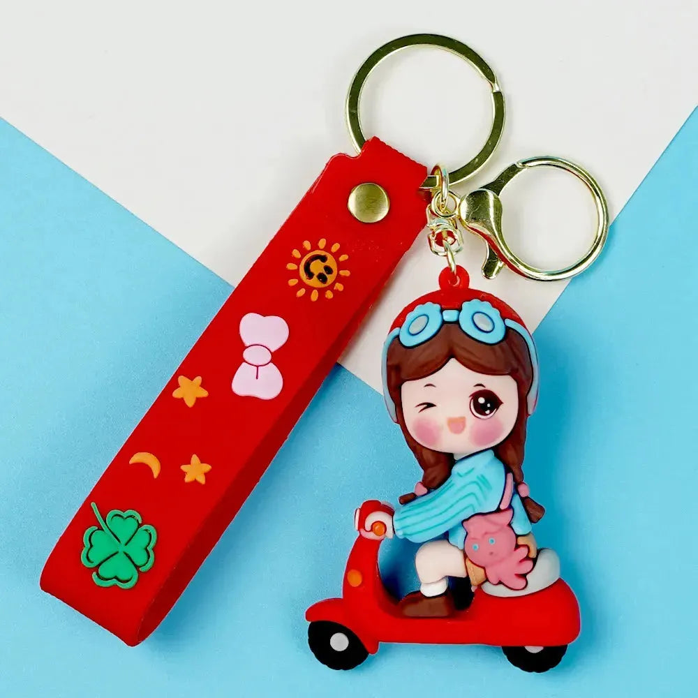 Scooter Couple 3D Keychain - Bear Hugs