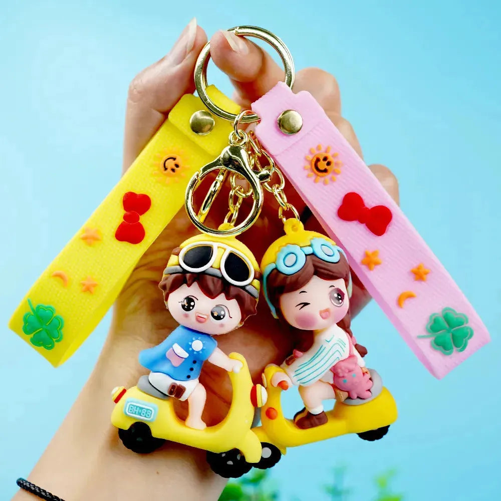 Scooter Couple 3D Keychain - Bear Hugs