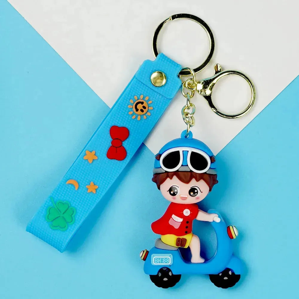 Scooter Couple 3D Keychain - Bear Hugs