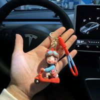 Scooter Couple 3D Keychain - Bear Hugs