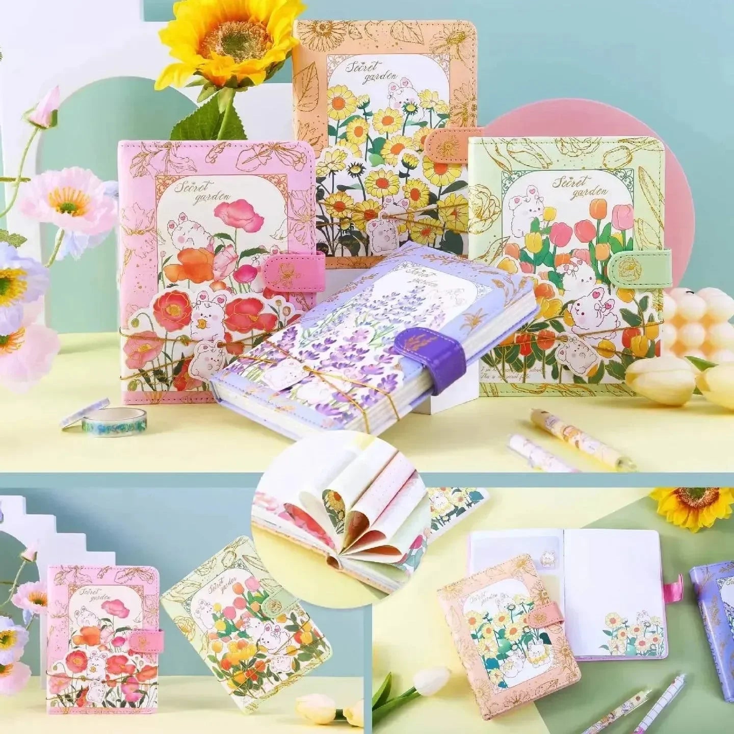 Secret Garden Diary with Magnetic Clasp - Bear Hugs