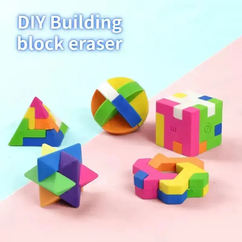 Shapes Puzzle Block Maze Eraser - Bear Hugs