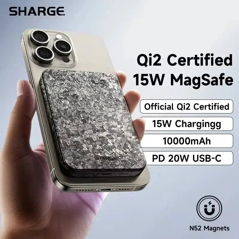 SHARGE CarbonMag Magnetic Power Bank - Bear Hugs