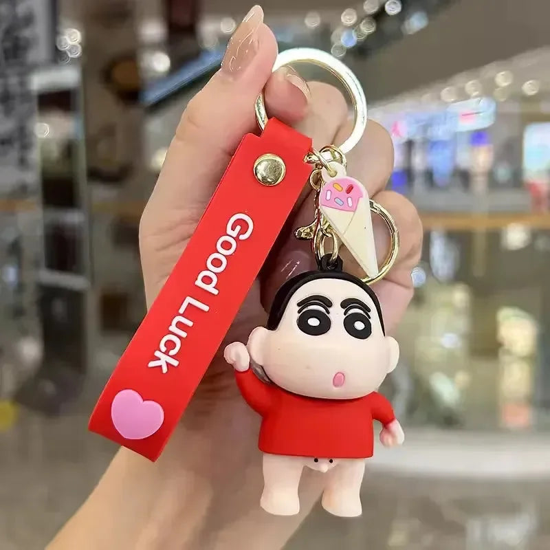 Shinchan Adventures Silicone Keychain - Bear Hugs