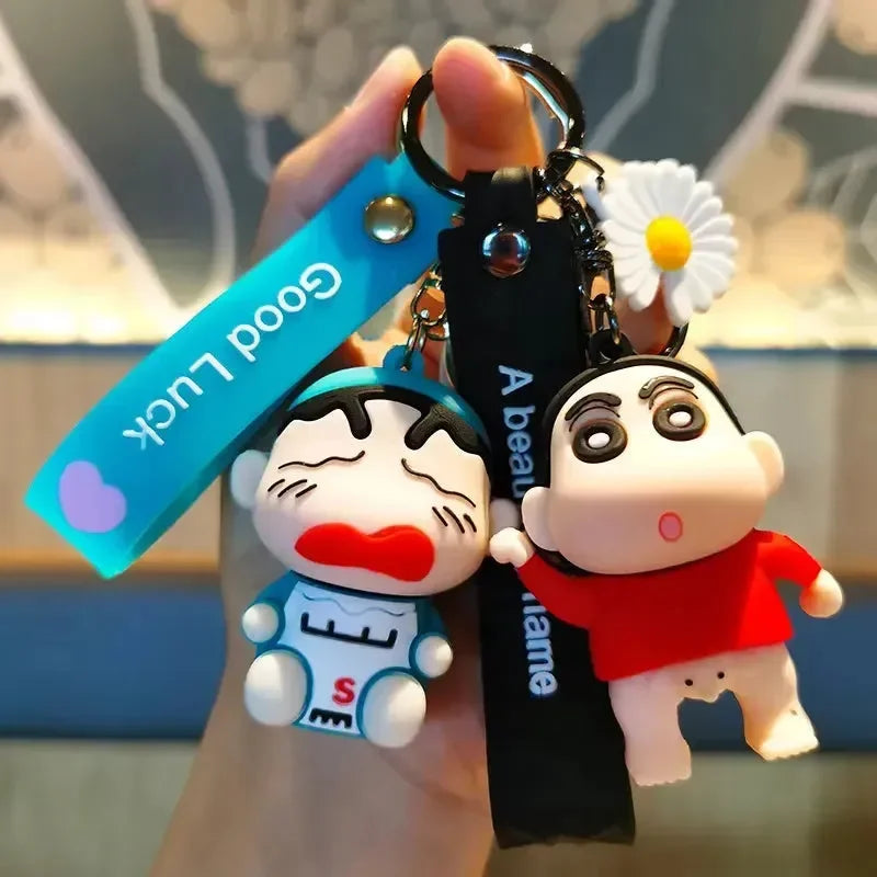 Shinchan Adventures Silicone Keychain - Bear Hugs