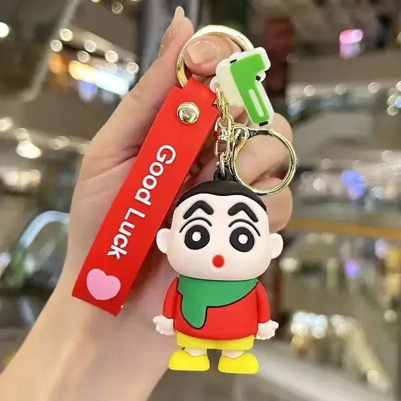 Shinchan Adventures Silicone Keychain - Bear Hugs